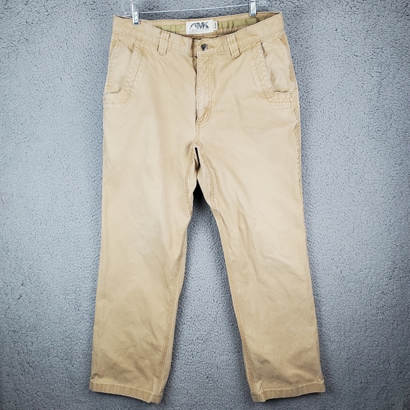 Mountain Khakis Jackson Hole Wyoming Men's Canvas Brush Pants Size 34x34 (35x30) - Picture 1 of 11